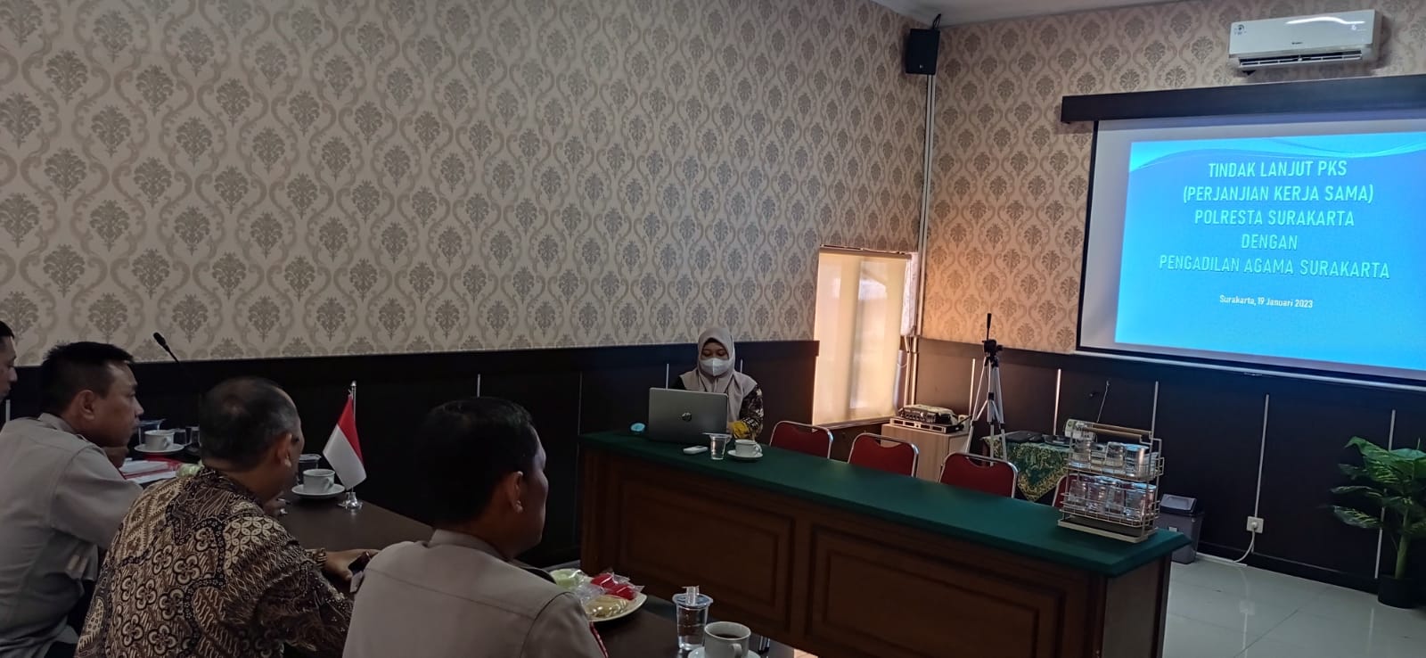 Sosialisasi Aplikasi Jamu Kuat dan Tindak lanjut Perjanjian Kerjasama Pengadilan Agama Surakarta dengan Polresta Surakarta